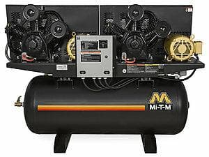 Mi-T-M 120-Gallon Two Stage Electric Duplex Air Compressor - ADD-23110-120H
