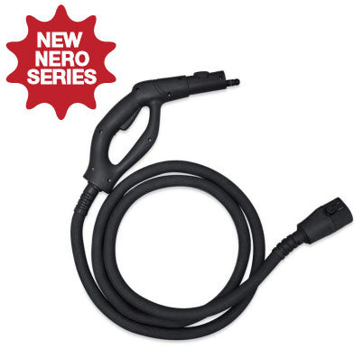MR-1000 Forza *Nero Steam Gun & Hose With Sleeve Standard Length - 8 Feet