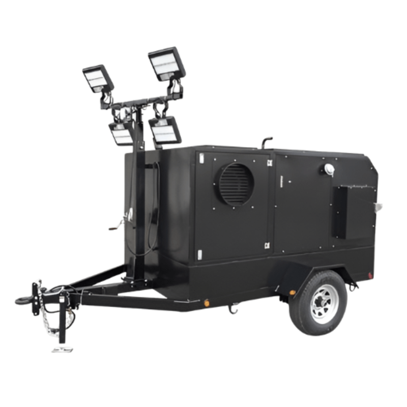 Flagro FVO-400LTRC 390,000 BTU Indirect Fired Heater Trailer, 3-in-1, Heat, Generator, and Lights