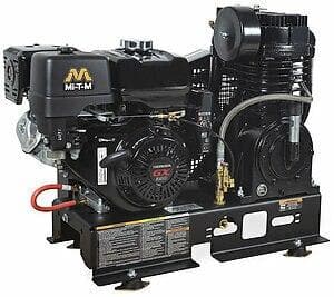 Mi-T-M Base-Mount Two Stage Gasoline Air Compressor - ABS-13H-B