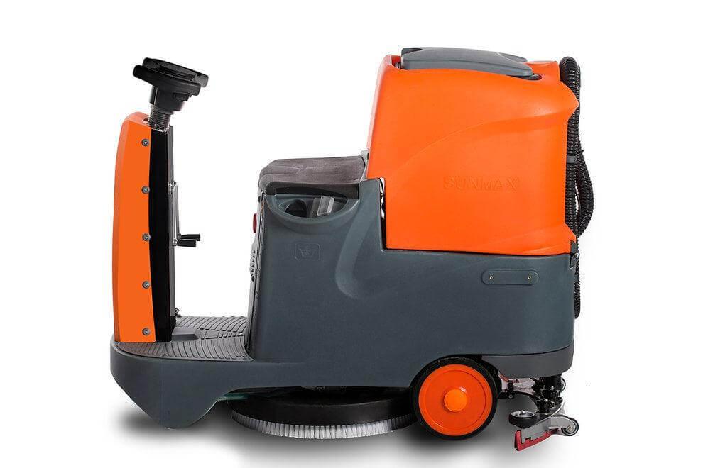 Ride-On Floor Scrubber Machine, 22" Path, Lithium Battery