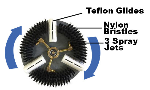 360i Carpet Brush Head Steel / Teflon