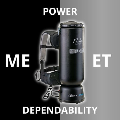 Powerful Lightweight Prolux PLC10 10qt Backpack Vacuum w/ 1 1/2" Tool Kit and 5 YR Warranty