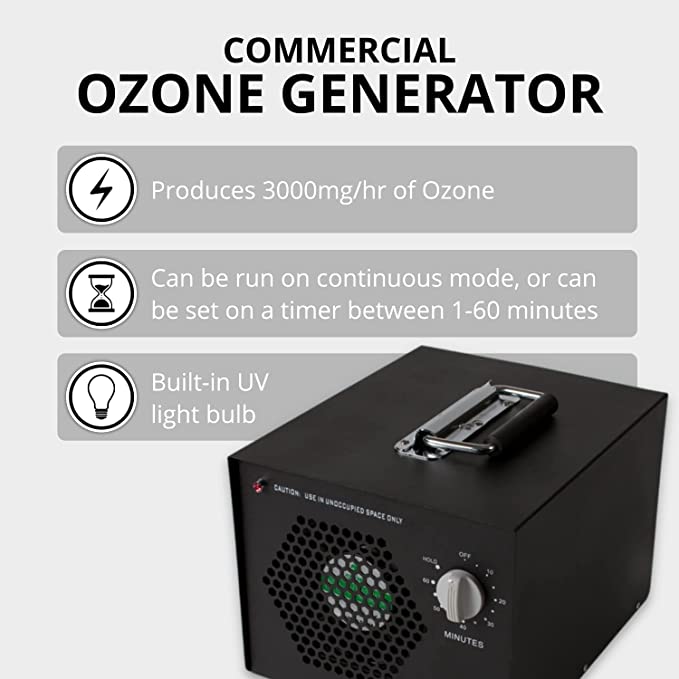 Prolux New Comfort PLCOZHMA500 Commercial Air Purifier Cleaner Ozone Generator with UV and 3 Year Warranty by Prolux
