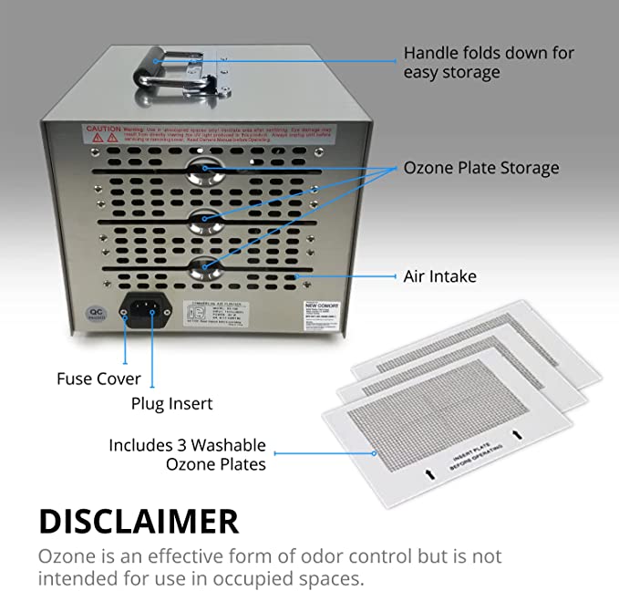 Prolux New Comfort PLCOZHMA500 Commercial Air Purifier Cleaner Ozone Generator with UV and 3 Year Warranty by Prolux