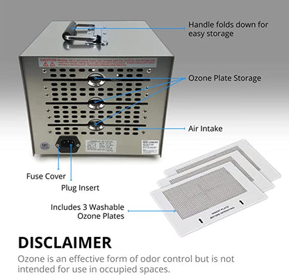 Prolux New Comfort PLCOZHMA500 Commercial Air Purifier Cleaner Ozone Generator with UV and 3 Year Warranty by Prolux