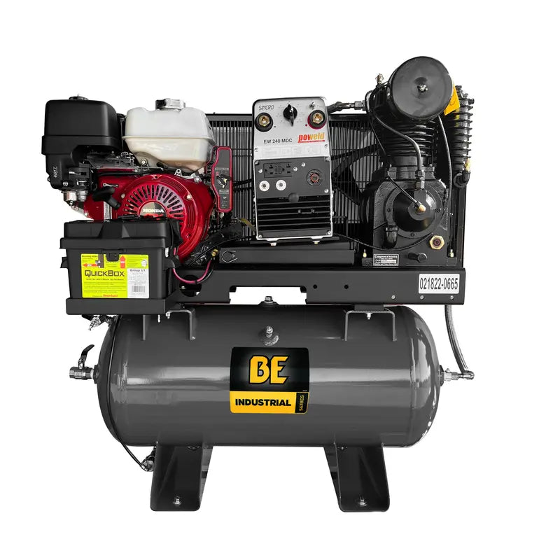 BE Power Equipment 19 CFM @ 175 PSI Gas Air Compressor/Welder/Generator with Honda GX390 Engine AC1330HB3000W