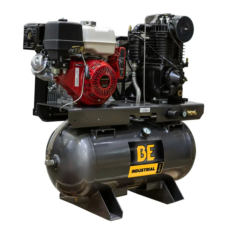 BE Power Equipment 23 CFM @ 175 PSI Gas Air Compressor with Honda GX390 Engine AC1330HEB2