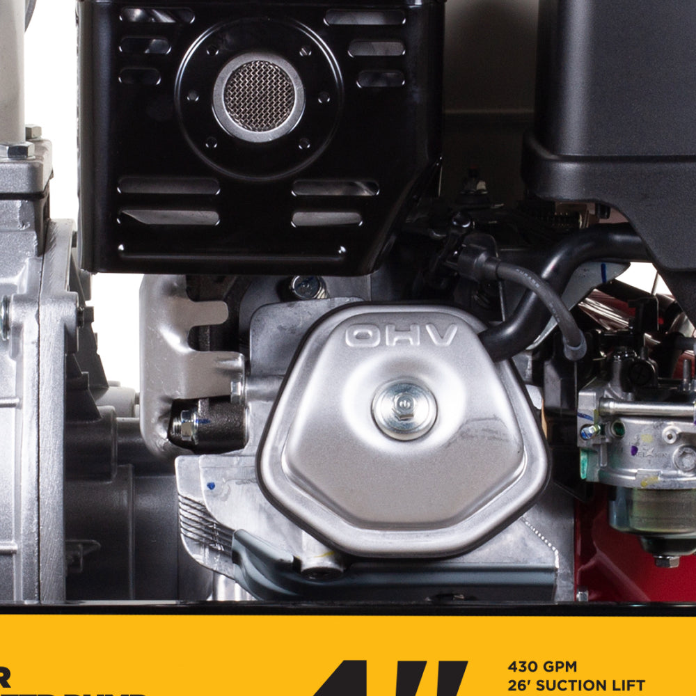 BE Power Equipment 4" Water Transfer Pump with Honda GX390 Engine WP4013H