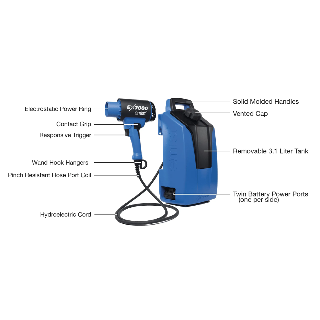 EX7000 Electrostatic Disinfecting Sprayer Backpack Device
