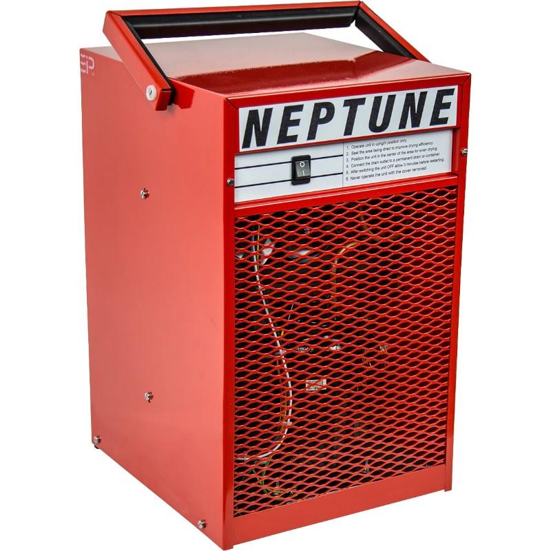 Ebac-Neptune-52-Pint-Compact-Restoration-Dehumidifier-right-side-perspective-emphasizing-the-solid-red-side-panel