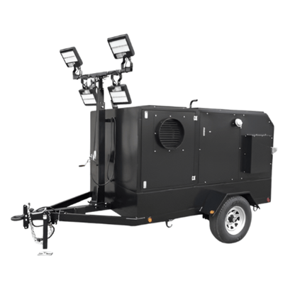 Flagro FVO-400LTRC 390,000 BTU Indirect Fired Heater Trailer, 3-in-1, Heat, Generator, and Lights