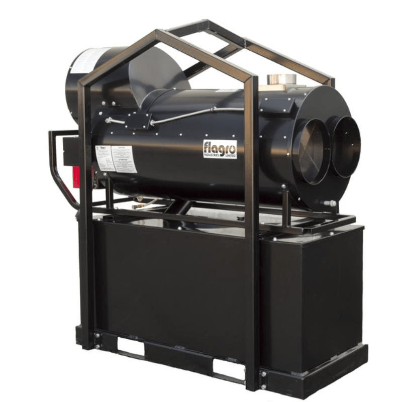 Flagro FVO-400RCBT 390,000 BTU Indirect Fired Oil Heater – Recirculating Hood & 118 US GAL. Tank