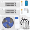 MRCOOL DIY 5th Gen 2-Zone 24,000 BTU Ceiling Cassette Ductless Mini Split Air Conditioner & Heat Pump with Pre-Charged Line Sets (12K+12K), DIYM236HP
