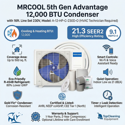 MRCOOL 5th Gen Advantage 12,000 BTU Condenser with 16ft. Line Set 230V (HVAC Technician Required), A-12-HP-C-230D-O