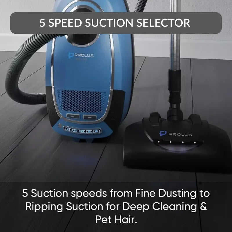 Prolux QX90 Bagged Canister HEPA Vacuum with Powerhead