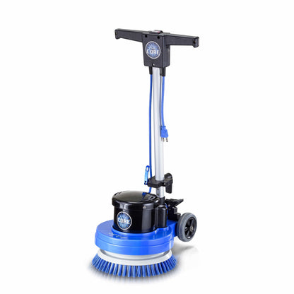 Prolux Core 13" Heavy Duty Floor buffer  Floor cleaning machine with blue brush head on a white background