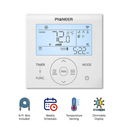Weekly Programmable Wired Thermostat for Pioneer® WYT/CYT/UYT/RYT Systems