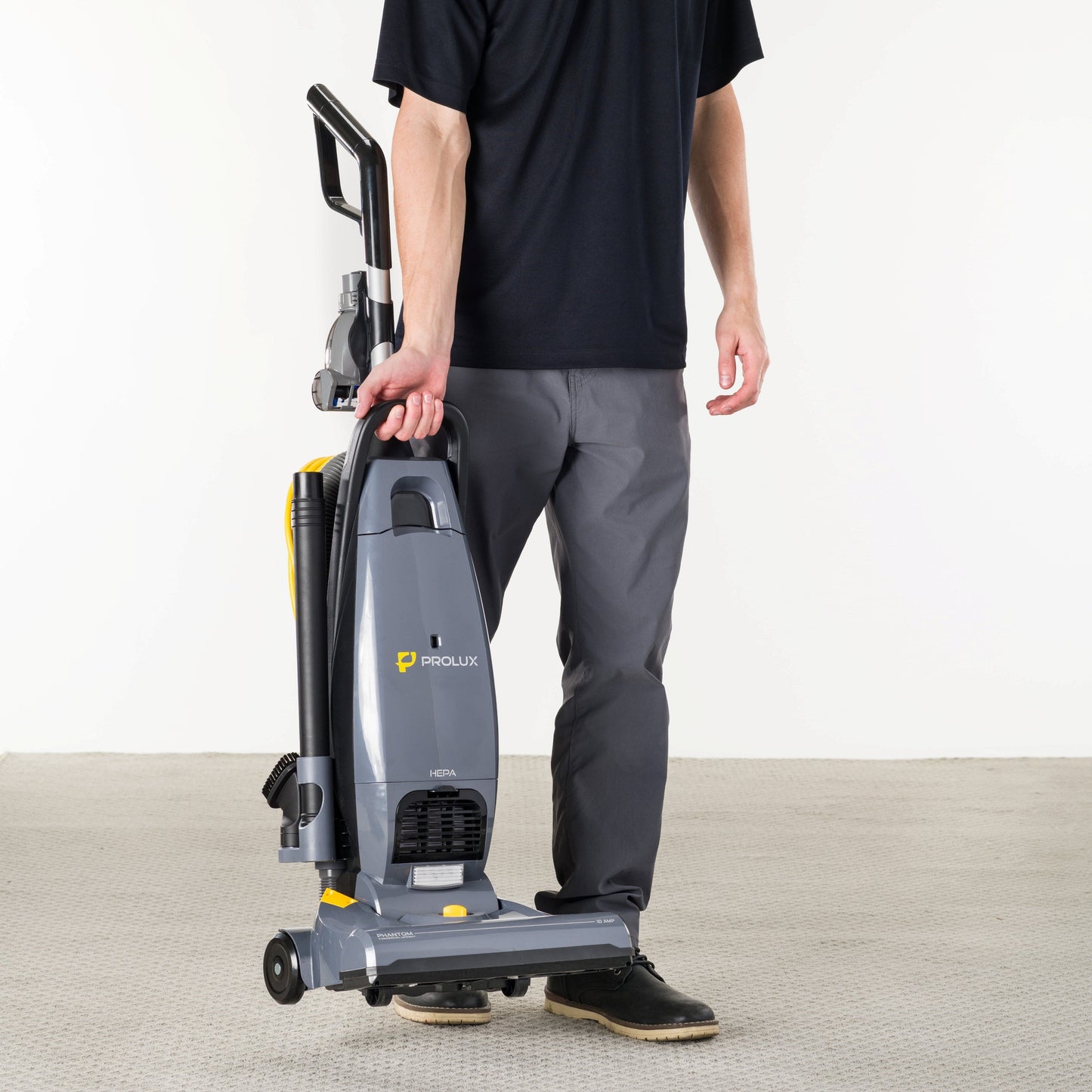 Prolux Phantom Commercial Bagged Upright Sealed HEPA Pet Vacuum for Professional Cleaners