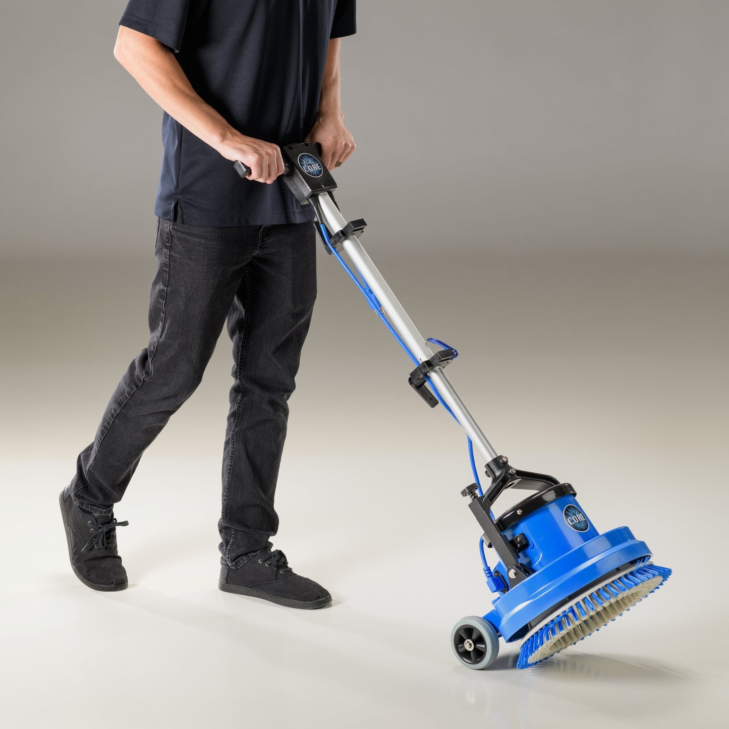 prolux core 15 using the floor buffer in action