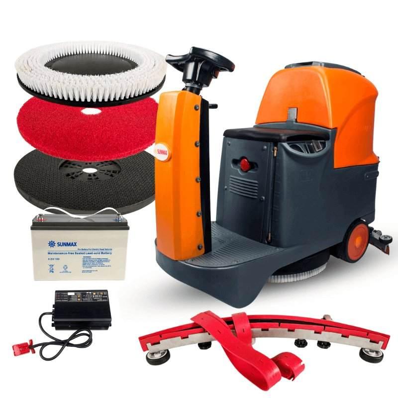Ride-On Floor Scrubber RT70, 22" Brush for High Efficiency