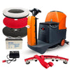 SUNMAX RT70 Ride-On Floor Scrubber Machine, 22" Brush Cleaning Path, 48000 Sqft/h Efficiency